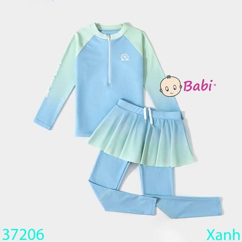  Đồ Bơi Cho Bé Gái Tay Dài Quần Dài In Dừa (30 -47kg) 