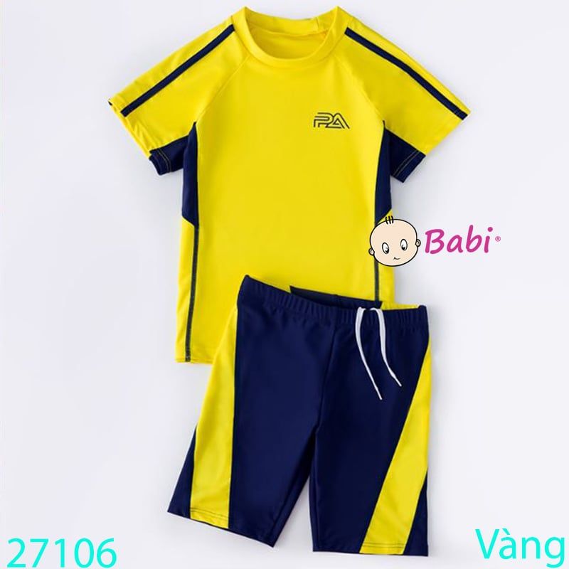  Đồ Bơi Cho Bé Trai Màu Trơn In Chữ (30kg - 50kg) 