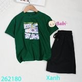  Bộ Thun Bé Trai Tay Ngắn Quần Ngắn In Rồng (26kg - 65kg) 