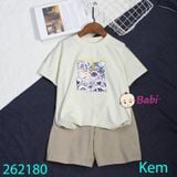  Bộ Thun Bé Trai Tay Ngắn Quần Ngắn In Rồng (26kg - 65kg) 