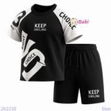  Bộ Thun Bé Trai Tay Ngắn Quần Lửng Chữ Keep (35kg - 60kg) 