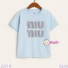 Áo Thun Tay Ngắn Chữ M.i.u.M.i.u Cho Mẹ Và Bé (23kg - 75kg)
