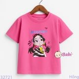  Áo Thun Tay Ngắn Hình Cô Gái Cho Mẹ Và Bé (23kg - 75kg) 