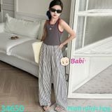  Quần Suông Dài Sọc Sành Điệu Mẹ Và Bé (15kg - 50kg) 