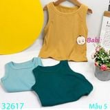  Combo 3 Áo Thun Croptop Sát Nách Bé Gái màu Trơn Đơn Giản (30- 55kg) 