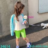  Quần Legging Lửng Màu Trơn Cho Bé Gái (8 - 12 tuổi) 