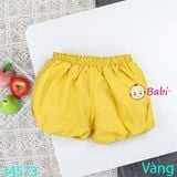  Quần Short Bí Màu Trơn Xinh Xắn Cho Bé Gái (2 - 10 tuổi) 