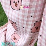  Bộ Bé Gái Ca.Py Quần Đũi Caro Hồng (26kg - 57kg) 