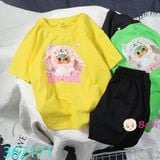  Bộ Bé Gái Quần Lửng In Babi-Three Xinh Xắn (26kg - 55kg) 