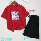  Bộ Thun Bé Trai Tay Ngắn Quần Ngắn In Rồng (26kg - 65kg) 