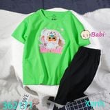  Bộ Bé Gái Quần Lửng In Babi-Three Xinh Xắn (26kg - 55kg) 
