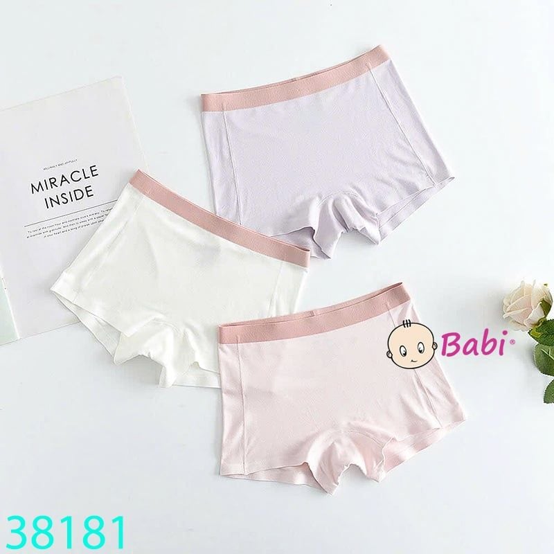  Hộp 3 Chip Đùi Màu Trơn Cho Bé Gái (26-47kg) 