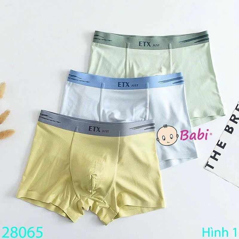  Hộp 3 Chip Đùi Màu Trơn Cho Bé Trai (40-65kg) 