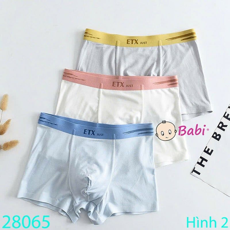  Hộp 3 Chip Đùi Màu Trơn Cho Bé Trai (40-65kg) 