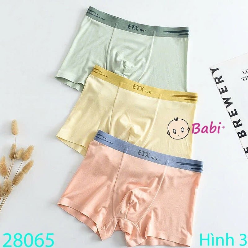  Hộp 3 Chip Đùi Màu Trơn Cho Bé Trai (40-65kg) 