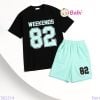 Bộ Thun Bé Gái Tay Ngắn Quần Short Số 82 (40kg - 58kg)