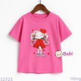  Áo Thun Tay Ngắn Hình Cô Gái Áo Đỏ Cho Mẹ Và Bé (23kg - 75kg) 