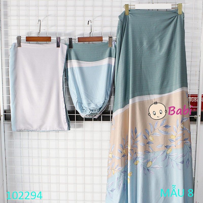  Combo 4 món Tencel 1 drap nệm 1m6 và 2 áo gối nằm 50x70 1 áo gối ôm 