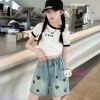 Quần Short Jean Bé Gái Thêu Tim Xinh Xắn (26-43kg)