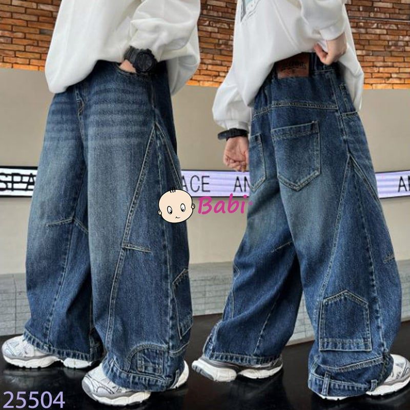  Quần Jeans Trẻ Em  Màu Trơn Đơn Giản (35kg - 55kg) 