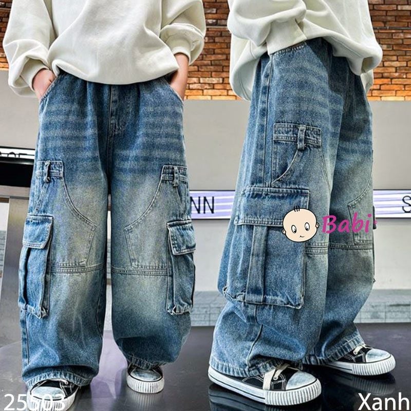  Quần Jeans Trẻ Em Túi Hộp Sành Điệu (35kg - 55kg) 