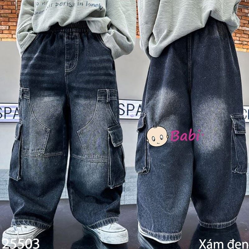  Quần Jeans Trẻ Em Túi Hộp Sành Điệu (35kg - 55kg) 