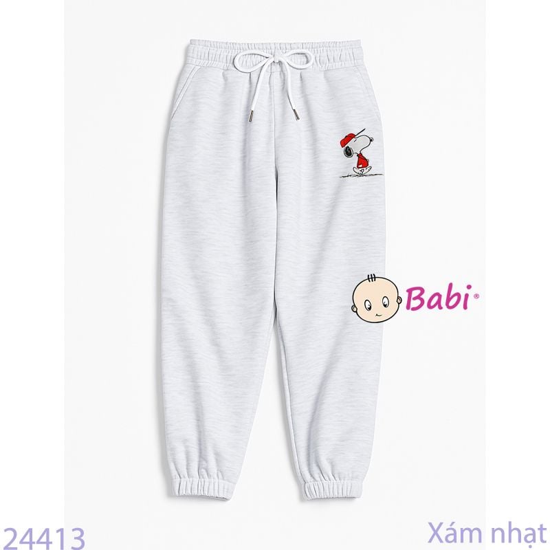  Quần Jogger Trẻ Em Bo Lai In Hình S.n.o.o.p.y (23kg - 65kg) 