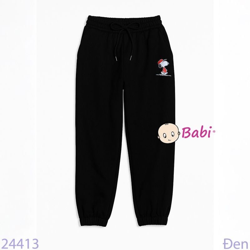  Quần Jogger Trẻ Em Bo Lai In Hình S.n.o.o.p.y (23kg - 65kg) 