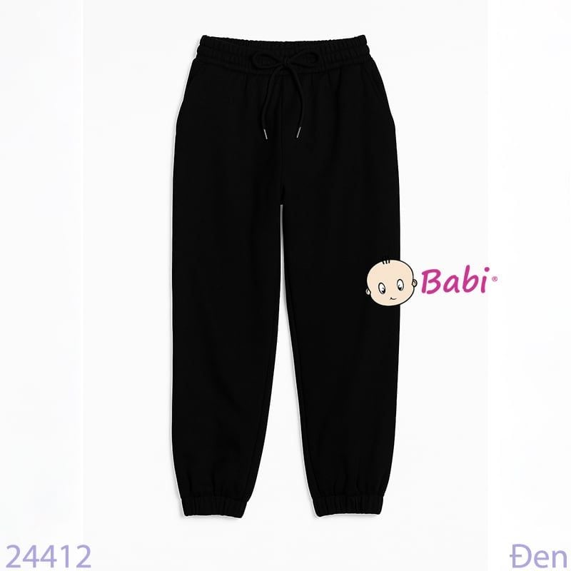  Quần Jogger Trẻ Em Bo Lai Màu Trơn Sành Điệu (23kg - 65kg) 
