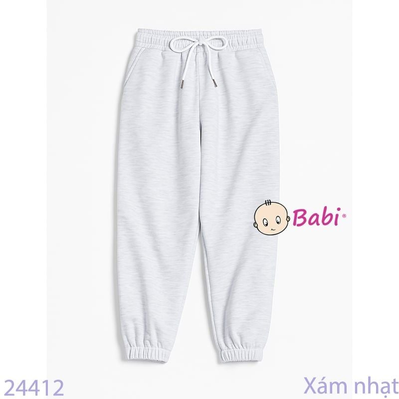  Quần Jogger Trẻ Em Bo Lai Màu Trơn Sành Điệu (23kg - 65kg) 