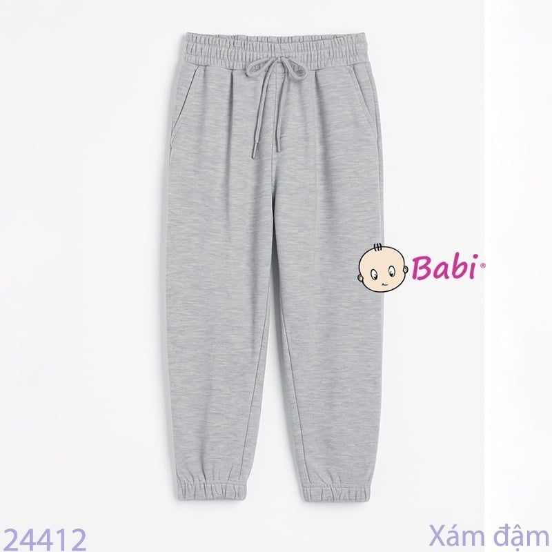  Quần Jogger Trẻ Em Bo Lai Màu Trơn Sành Điệu (23kg - 65kg) 