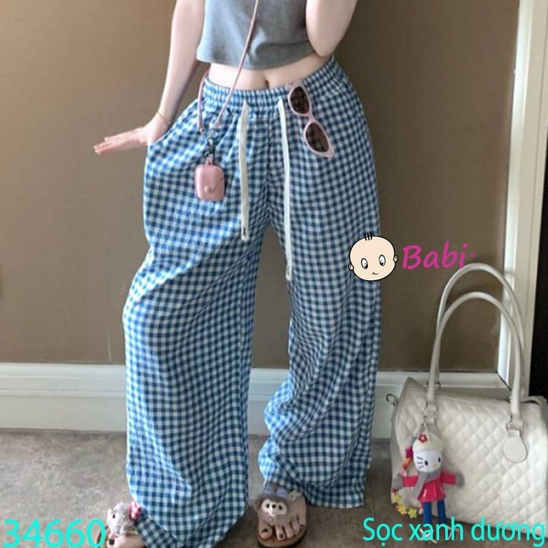  Quần Suông Dài Sọc Sành Điệu Cho Mẹ Và Bé (45kg - 65kg) 