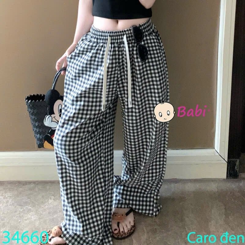  Quần Suông Dài Sọc Sành Điệu Cho Mẹ Và Bé (45kg - 65kg) 