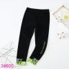 Quần Legging Dài Cho Bé Gái Màu Trơn Đơn Giản (7 - 9 tuổi) Xám