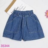  Quần Short Jean Bé Gái Màu Trơn Năng Động Size Đại (20kg - 45kg) 