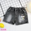 Quần Short Jean Bé Gái In Chữ Sành Điệu Size Đại (26kg - 50kg)