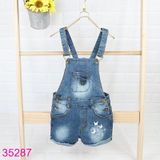  Quần Yếm Short Jeans Cho Bé Gái In Bướm Xinh Xắn (6 tháng - 5 tuổi) 
