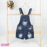  Quần Yếm Short Jeans Cho Bé Gái In Bướm Xinh Xắn (6 tháng - 5 tuổi) 