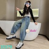  Quần Jeans Baggy Bé Gái M4 (35kg - 50kg) 