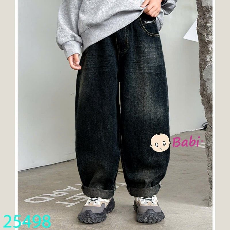  Quần Jeans Baggy Trơn Sành Điệu Cho Bé (35kg - 53kg) 