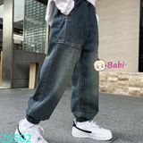  Quần Jeans Bagy Trơn Thêu Chữ Mata (30kg - 50kg) 
