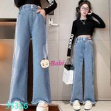  Quần jeans suông dài bé gái M1 (35 - 45kg) 