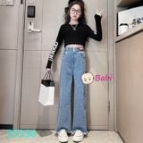  Quần jeans suông dài bé gái M1 (35 - 45kg) 