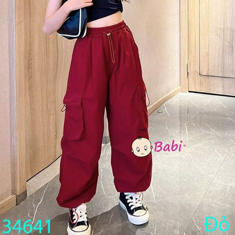  Quần Kaki Dài Túi Hộp Cho Bé Gái Sành Điệu (26kg-45kg) 