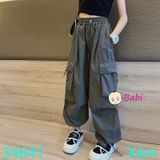 Quần Kaki Dài Túi Hộp Cho Bé Gái Sành Điệu (26kg-45kg) 