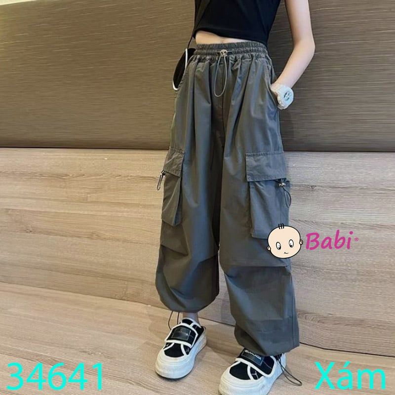  Quần Kaki Dài Túi Hộp Cho Bé Gái Sành Điệu (26kg-45kg) 