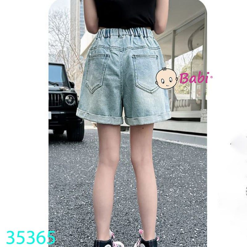  Quần Short Jeans Bé Gái Thêu Họa Tiết (30kg - 50kg) 