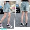 Quần Short Jeans Bé Gái Thêu Họa Tiết (30kg - 50kg)