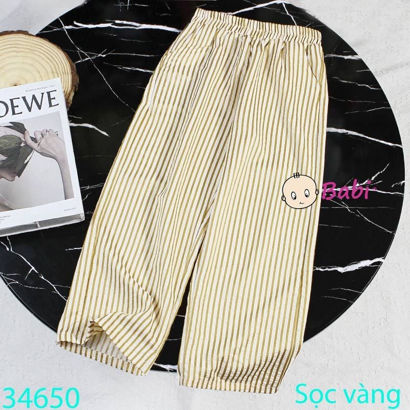  Quần Suông Dài Sọc Sành Điệu Mẹ Và Bé (15kg - 60kg) 