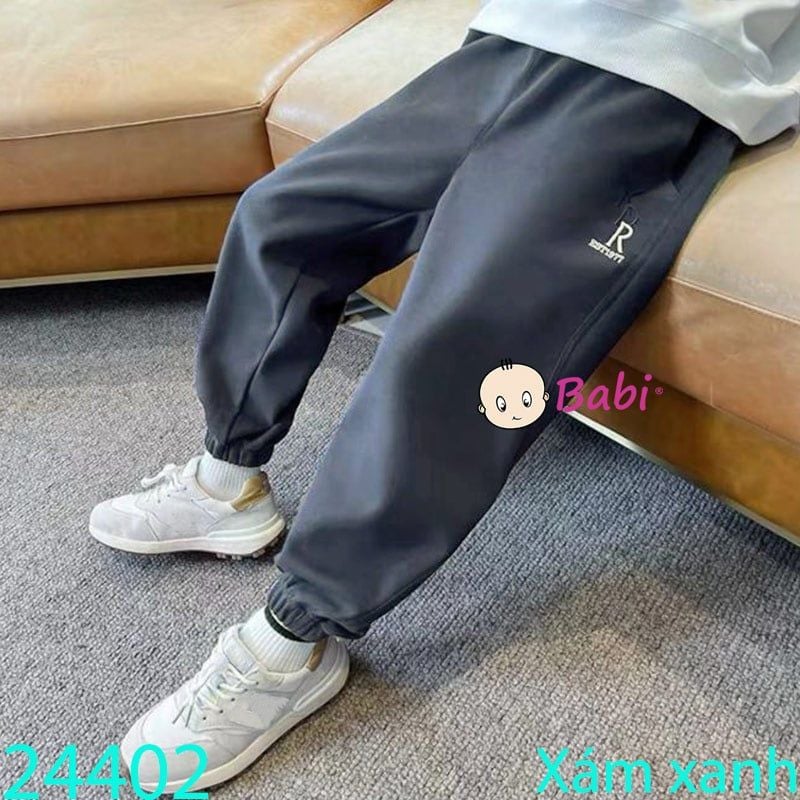  Quần Thun Bo Lai Dài Bé Trai Màu Trơn (35kg-47kg) 